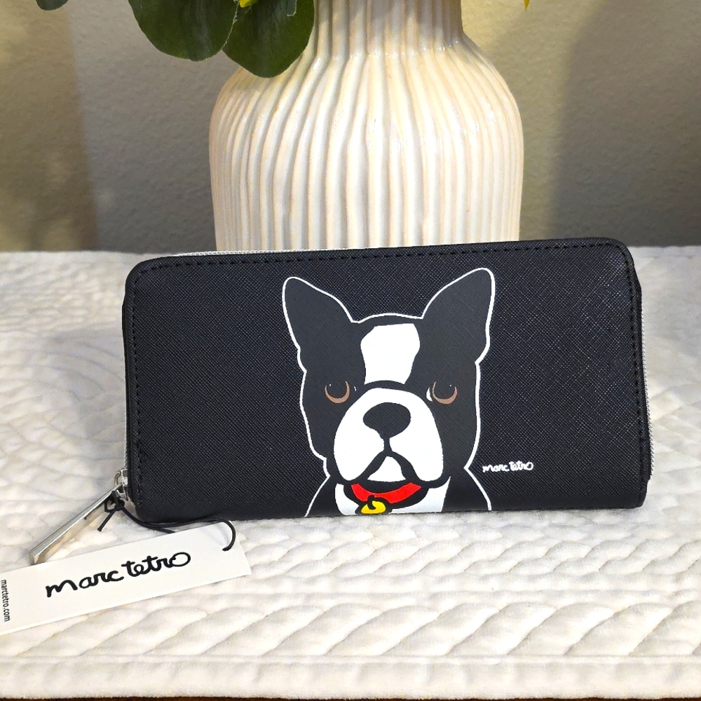 Marc Tetro Laungefly Wallet with Boston Terrier Design- NWT